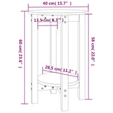 Coffee Table Ø 40x60 cm Solid Wood Pine - Low Angle