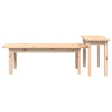 2 Piece Coffee Table Set Solid Wood Pine - 45-Degree Angle