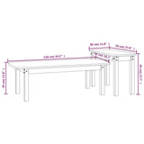 2 Piece Coffee Table Set Solid Wood Pine - Extra Image