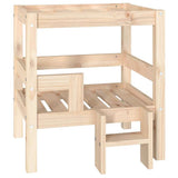 Dog Bed 55.5x53.5x60 cm Solid Wood Pine - Front View