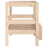 Dog Bed 55.5x53.5x60 cm Solid Wood Pine - Rear View