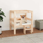Dog Bed 55.5x53.5x60 cm Solid Wood Pine