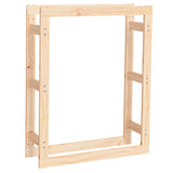 Firewood Rack 80x25x100 cm Solid Wood Pine - Front View