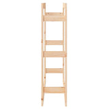 Firewood Rack 80x25x100 cm Solid Wood Pine - Rear View