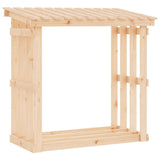 Firewood Rack 108x64.5x109 cm Solid Wood Pine - Front View