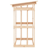 Firewood Rack 108x64.5x109 cm Solid Wood Pine - Rear View