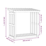 Firewood Rack 108x64.5x109 cm Solid Wood Pine - Low Angle