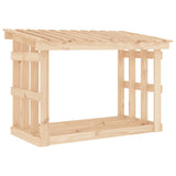 Firewood Rack 108x64.5x77 cm Solid Wood Pine - Front View
