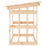 Firewood Rack 108x64.5x77 cm Solid Wood Pine - Rear View