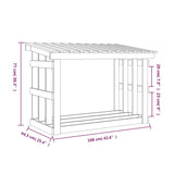 Firewood Rack 108x64.5x77 cm Solid Wood Pine
