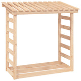 Firewood Rack 108x64.5x110 cm Solid Wood Pine - Front View