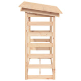 Firewood Rack 108x64.5x110 cm Solid Wood Pine - Rear View