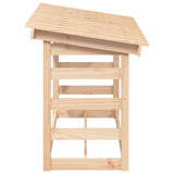 Firewood Rack 108x64.5x78 cm Solid Wood Pine - Rear View