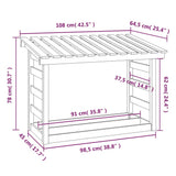 Firewood Rack 108x64.5x78 cm Solid Wood Pine