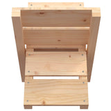 Log Holder 47x39.5x48 cm Solid Wood Pine - Rear View