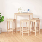 5 Piece Bar Set Solid Wood Pine