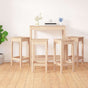 5 Piece Bar Set Solid Wood Pine