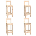 5 Piece Bar Set Solid Wood Pine