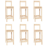 7 Piece Bar Set Solid Wood Pine - Side View