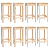 9 Piece Bar Set Solid Wood Pine