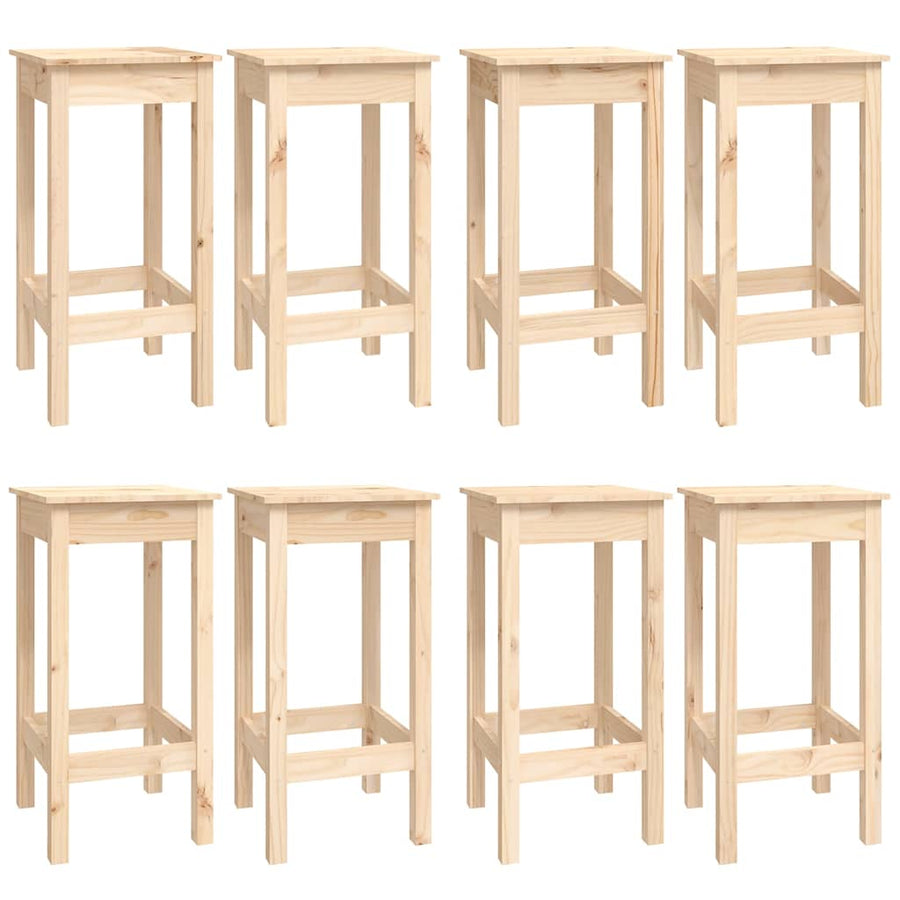 9 Piece Bar Set Solid Wood Pine