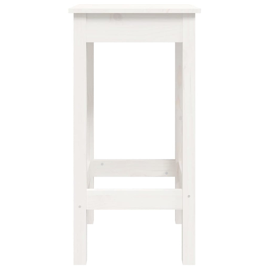 3 Piece Bar Set White Solid Wood Pine