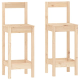 3 Piece Bar Set Solid Wood Pine - 45-Degree Angle