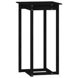 3 Piece Bar Set Black Solid Wood Pine