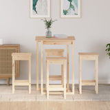 5 Piece Bar Set Solid Wood Pine - Side View