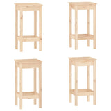 5 Piece Bar Set Solid Wood Pine - 45-Degree Angle