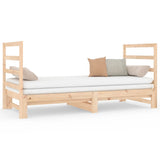 Pull-out Day Bed without Mattress 2x(90x190) cm - Front View