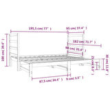 Pull-out Day Bed without Mattress 2x(90x190) cm