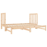 Pull-out Day Bed without Mattress 2x(90x190) cm - 45-Degree Angle