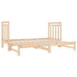 Pull-out Day Bed without Mattress 2x(90x190) cm - 45-Degree Angle