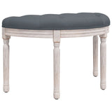 Bench Dark Grey 81.5x41x49 cm Velvet - Front View