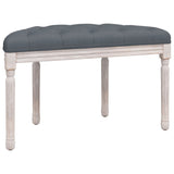 Bench Dark Grey 81.5x41x49 cm Velvet