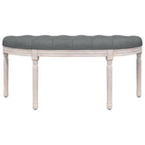 Bench Dark Grey 110.5x45x49 cm Fabric - Side View