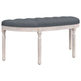 Bench Dark Grey 110.5x45x49 cm Velvet - Front View