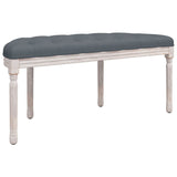 Bench Dark Grey 110.5x45x49 cm Velvet - 45-Degree Angle