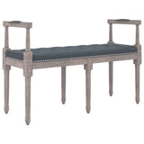 Bench Dark Grey 110x40x70 cm Velvet - Front View
