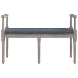 Bench Dark Grey 110x40x70 cm Velvet - Side View