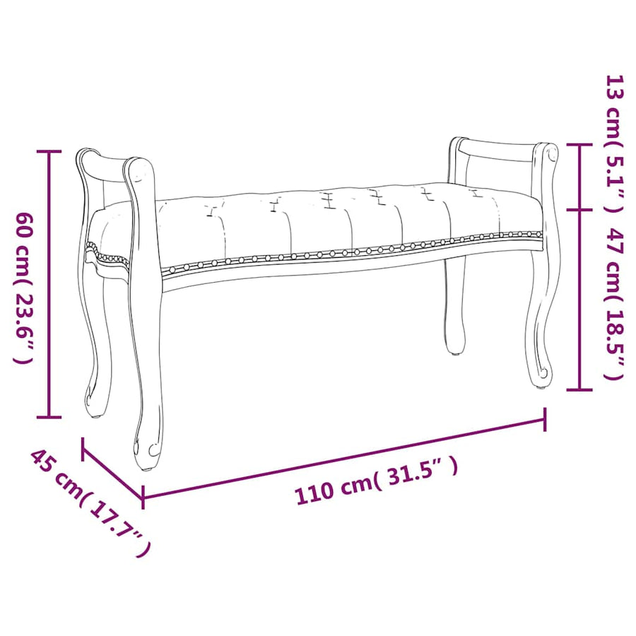 Bench 110x45x60 cm Linen