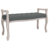 Bench Dark Grey 110x45x60 cm Fabric - Front View