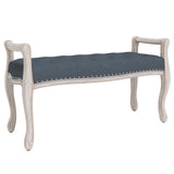 Bench Dark Grey 110x45x60 cm Velvet - Front View