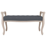 Bench Dark Grey 110x45x60 cm Velvet - Side View