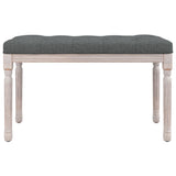 Bench Dark Grey 80x40x49 cm Fabric - Side View