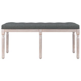 Bench Dark Grey 110x40x49 cm Fabric - Side View