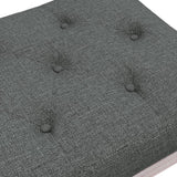 Bench Dark Grey 110x40x49 cm Fabric - 45-Degree Angle