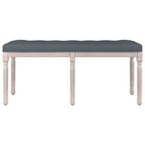 Bench Dark Grey 110x40x49 cm Velvet - Side View