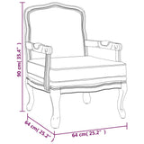 Sofa Chair64x64x90 cm Linen - Low Angle
